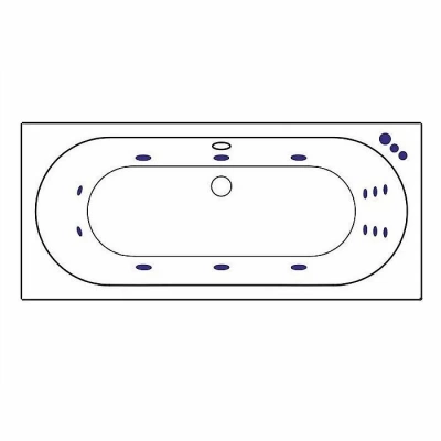 Ванна акриловая EXCELLENT Oceana Slim SMART WAEX.OCE18S.SMART.BR 180x80 белая с гидромассажем