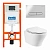 Унитаз подвесной BelBagno Acqua BB340CHR безободковый, с крышкой микролифт, с инсталляцией и кнопкой