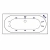 Ванна акриловая EXCELLENT Oceana Slim SMART WAEX.OCE18S.SMART.BR 180x80 белая с гидромассажем