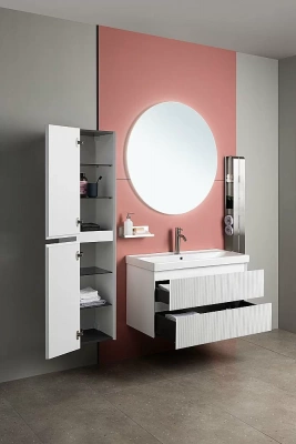 Тумба с раковиной Aquanet Альтера 337154 60 белый матовый