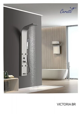 Душевая панель CeruttiSpa VICTORIA BR CT9980 Матовая Нержавеющая Сталь