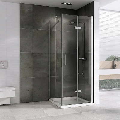 Душевой уголок ABBER Zart AG08100P-S91 100x90 стекло прозрачное/профиль хром