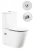 Унитаз напольный SantiLine SL-5014SM-BD безободковый, с бачком, с крышкой микролифт, белый