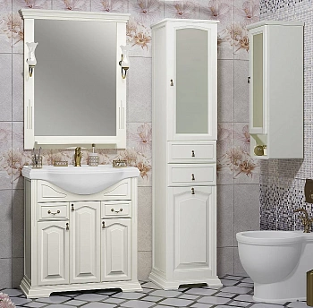 Тумба с раковиной Опадирис Риспекто 80 слоновая кость