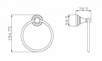 Полотенцедержатель Rav-Slezak MORAVA MKA0104Z