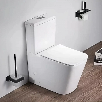 Унитаз напольный CeruttiSpa Maiella CT10314 безободковый, с бачком, с крышкой микролифт, белый