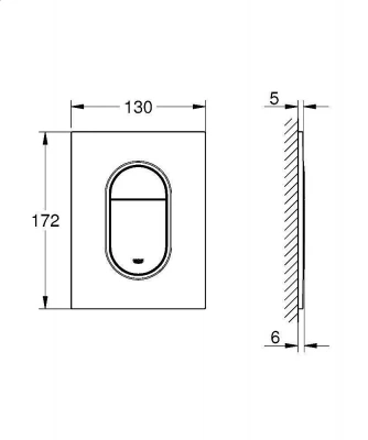 Кнопка для инсталляции Grohe Arena Cosmopolitan 37624000 хром