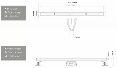 Душевой трап ESBANO S-LINE-80SG 80 золото