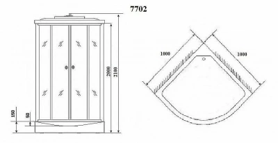 Душевая кабина Niagara Luxe NG-7702G 100x100