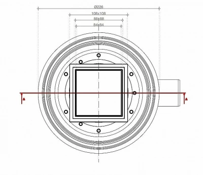 Душевой трап PESTAN Confluo Standard Dry 3 White Glass с рамкой