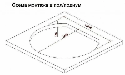 Ванна акриловая Gemy Built-in G9053 B 185x162 белая с гидромассажем