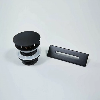 Донный клапан для раковины Vincea VDR-4B черный матовый