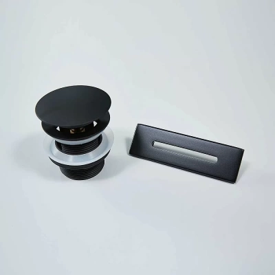 Донный клапан для раковины Vincea VDR-4B черный матовый