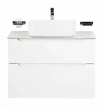 Тумба с раковиной и столешницей BelBagno ETNA H60 2C 80 Bianco Lucido