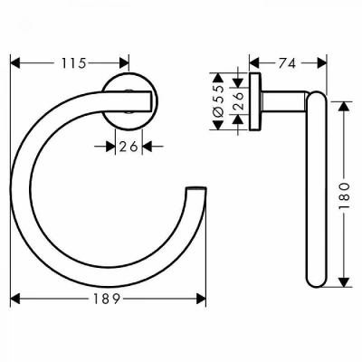 Полотенцедержатель Hansgrohe Logis Universal 41724000