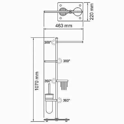 Стойка для аксессуаров WasserKRAFT К-1248