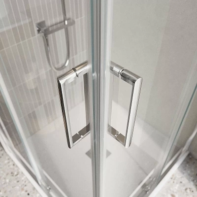 Душевой уголок BelBagno LUCE-AH-21 110х90 стекло прозрачное/профиль хром