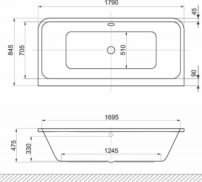 Ванна акриловая Excellent Arana WAEX.ARA18WH 180x85 белая