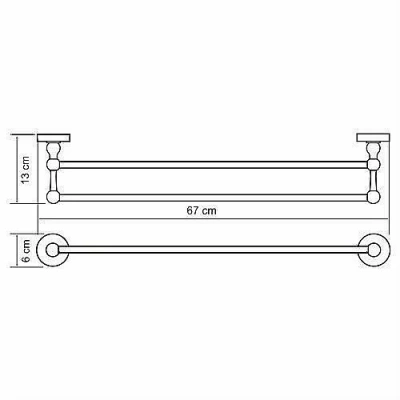 Полотенцедержатель WasserKRAFT Diemel K-2240
