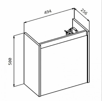 Тумба с раковиной BelBagno KRAFT MINI 1A SO 50 Rovere Nebrasca Nature