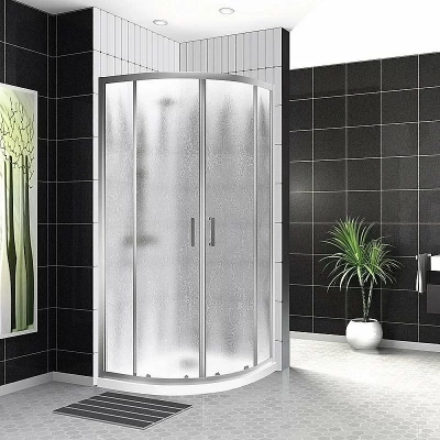 Душевой уголок BelBagno UNO-195-R-2-100-CH-CR 100х100 стекло шиншилла/профиль хром