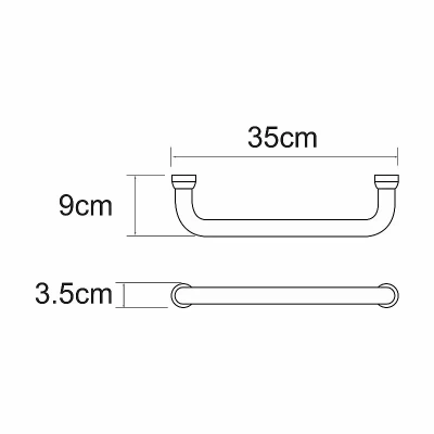 Поручень WasserKraft K-1066NICKEL