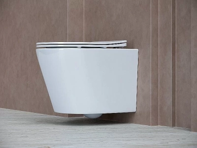 Унитаз подвесной Ceramica Nova Balearica CN6000_1002W_1000 безободковый, с крышкой микролифт, с инсталляцией и белой кнопкой