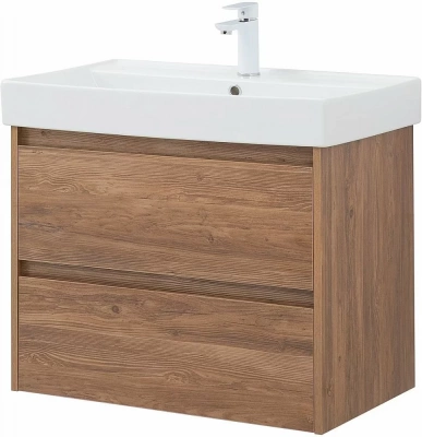 Тумба с раковиной Aquanet Nova Lite 287880 75 дуб шоколадный