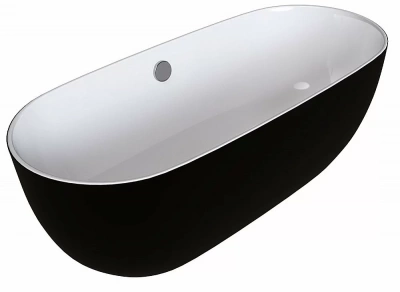 Ванна акриловая GROSSMAN Classic GR-2401MB 150x75 белая, черная матовая