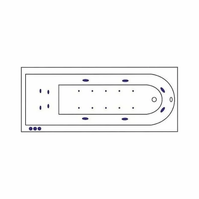 Ванна акриловая Excellent Aurum Slim LUX WAEX.AUR18S.LUX.CR 180x80 белая с гидромассажем