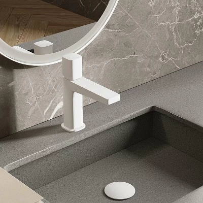 Смеситель для раковины WasserKRAFT Saale 9503 белый матовый