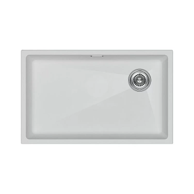 Кухонная мойка Paulmark LUMI 74UNI-SKEW LU74SK-WH белый
