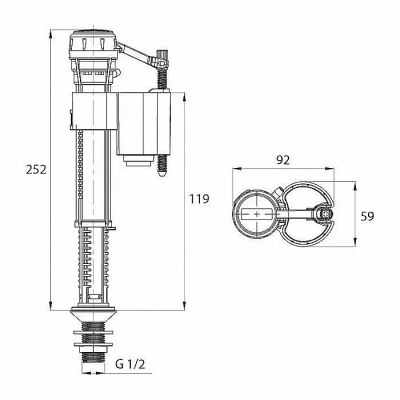 Клапан впускной для унитаза Iddis Optima Home Fill Valve F012400-0007