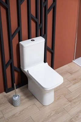 Унитаз-компакт Aquanet Rimless Cube 2-C CL-12288 с крышкой микролифт, с бачком, безободковый