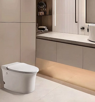 Унитаз приставной CeruttiSpa Nautilus Pulse CT10200 безободковый, с крышкой микролифт, белый