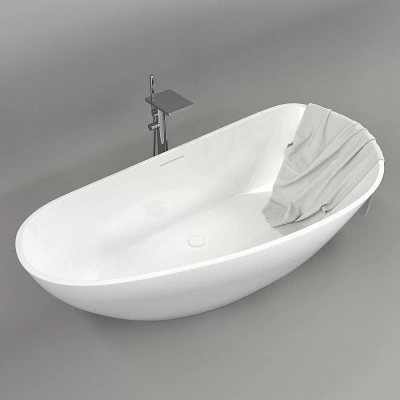 Ванна из искусственного камня Riho Granada 170x80 белая матовая