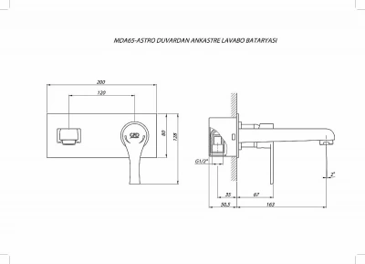 Смеситель для раковины GPD ATROS MDA65