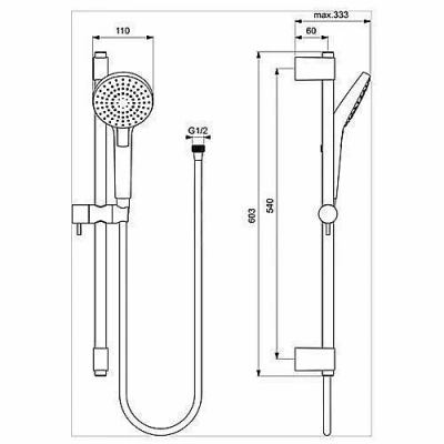 Душевой гарнитур Ideal Standard Ideal Evo B2233AA
