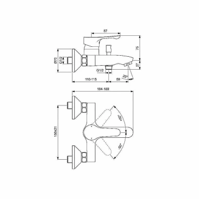 Набор смесителей Ideal Standard Ceraflex Alpha BD004AA