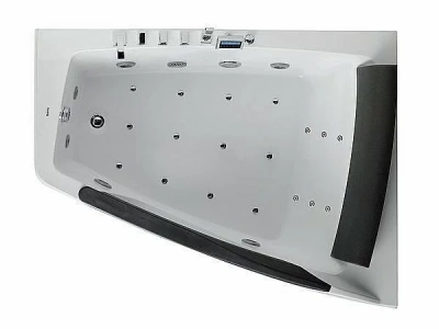Ванна акриловая Gemy Glass Panel G9056 O 170х130 белая с гидромассажем
