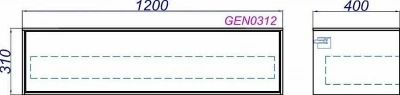 Нижняя тумба Aqwella Genesis 120 GEN0312MG миллениум серый/белый