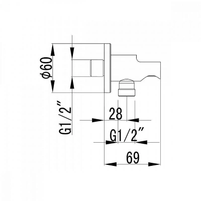 Подключение для душевого шланга Lemark LM4785G