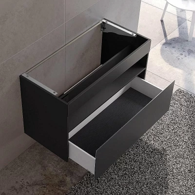 Тумба с раковиной KEUCO STAGELINE 32872970100 100 без отверстий под смеситель, вулканит матовый