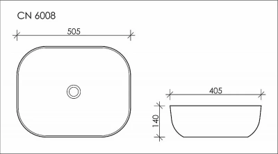 Раковина накладная Ceramica Nova Element CN6008 50
