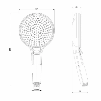 Душевая лейка Lemark LM8126C хром