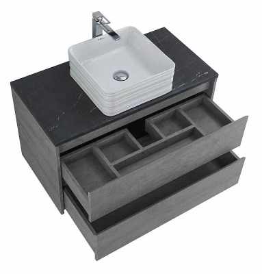 Тумба с раковиной и столешницей BelBagno KRAFT 80 Cemento Grigio