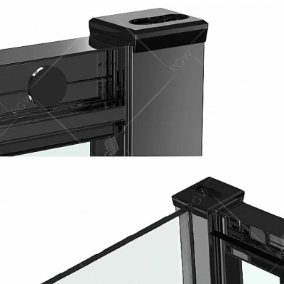 Душевой уголок RGW Classic CL-48B (CL-14B+Z-050-1B) 110x90 32094891-014 стекло прозрачное/профиль черный