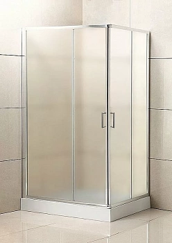 Душевой уголок BelBagno "Uno", матовый, хром, пристенный, 195x100 см