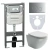 Унитаз подвесной Ceramica Nova Metropol CN4002_1001M_1000 безободковый, с крышкой микролифт, с инсталляцией и белой кнопкой хром матовый Унитаз подвесной Ceramica Nova Metropol CN4002_1001M_1000 безободковый, с крышкой микролифт, с инсталляцией и белой кнопкой хром матовый