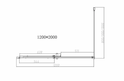 Душевой уголок Vincea DICE VSR-4D8012CLB 120x80 черный/прозрачный